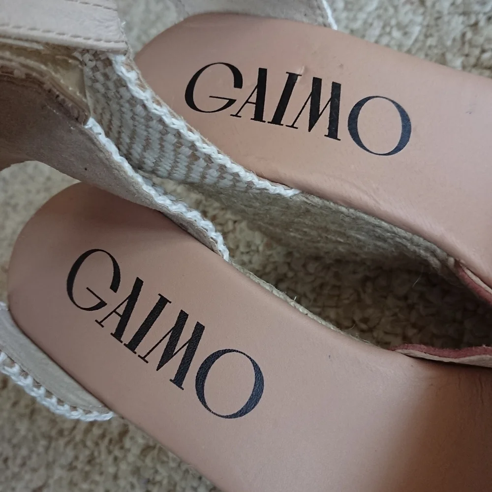 Anthropologie Gaimo Cielo mauve Pink suede Wedge Sandals size 6